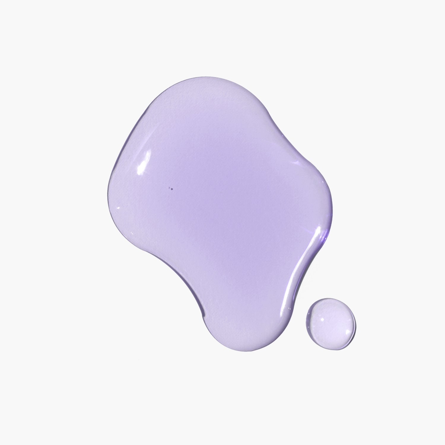 Close-up of light purple jelly-like texture of Bakuchiol serum