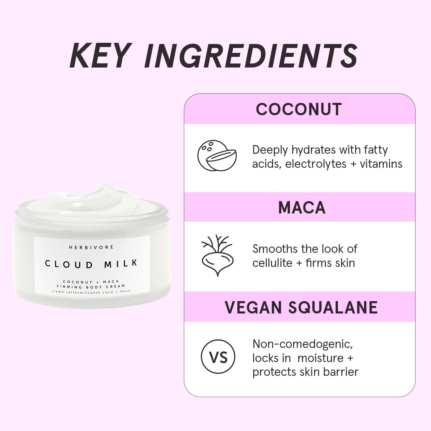 CLOUD MILK Coconut + Maca Firming Body Cream