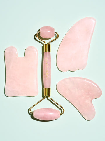 Rose Quartz Gua Sha and Facial Roller