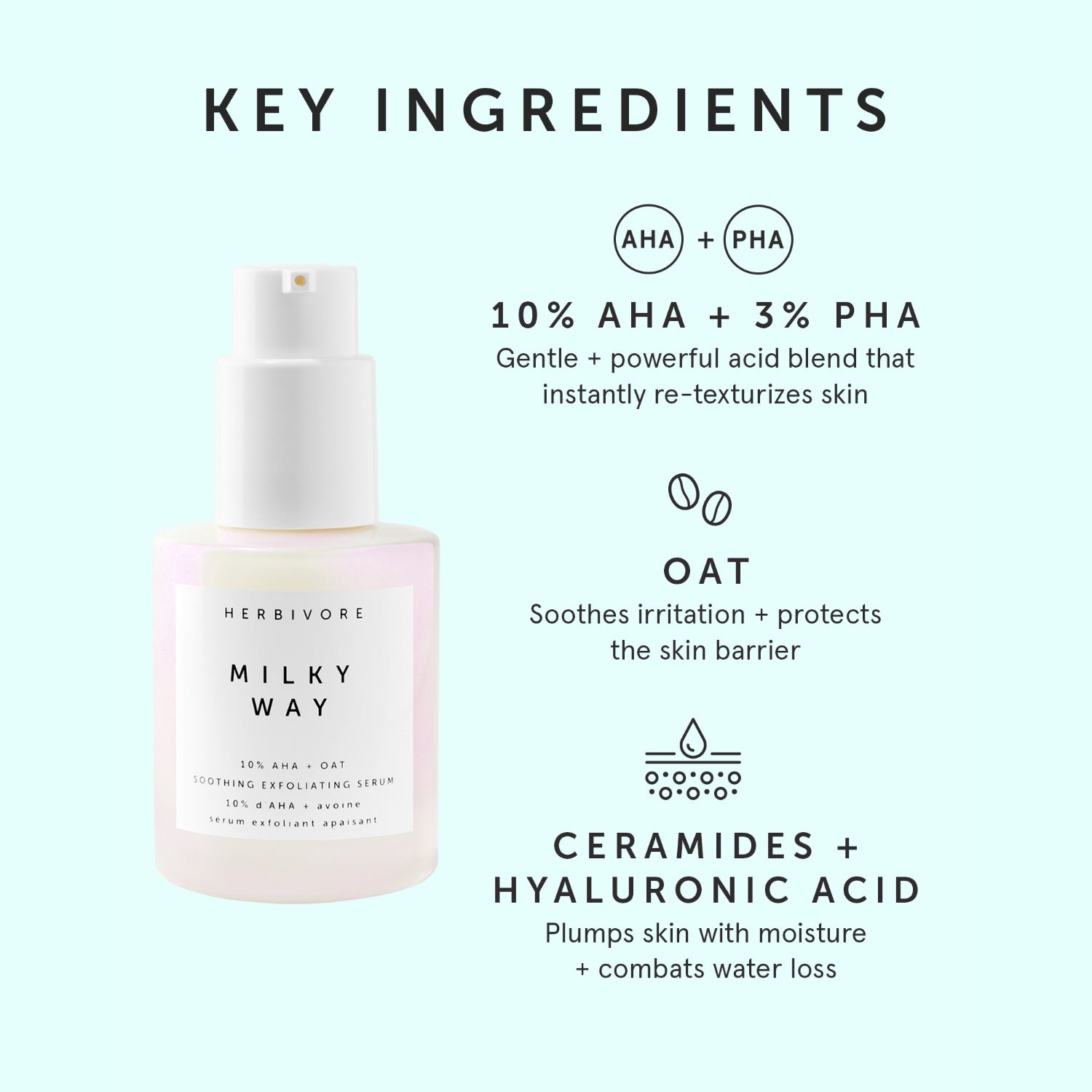 MILKY WAY 10% AHA + Oat Soothing Exfoliating Serum