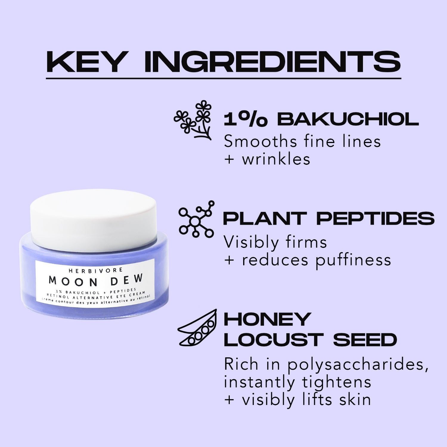 MOON DEW 1% Bakuchiol + Peptides Retinol Alternative Firming Eye Cream