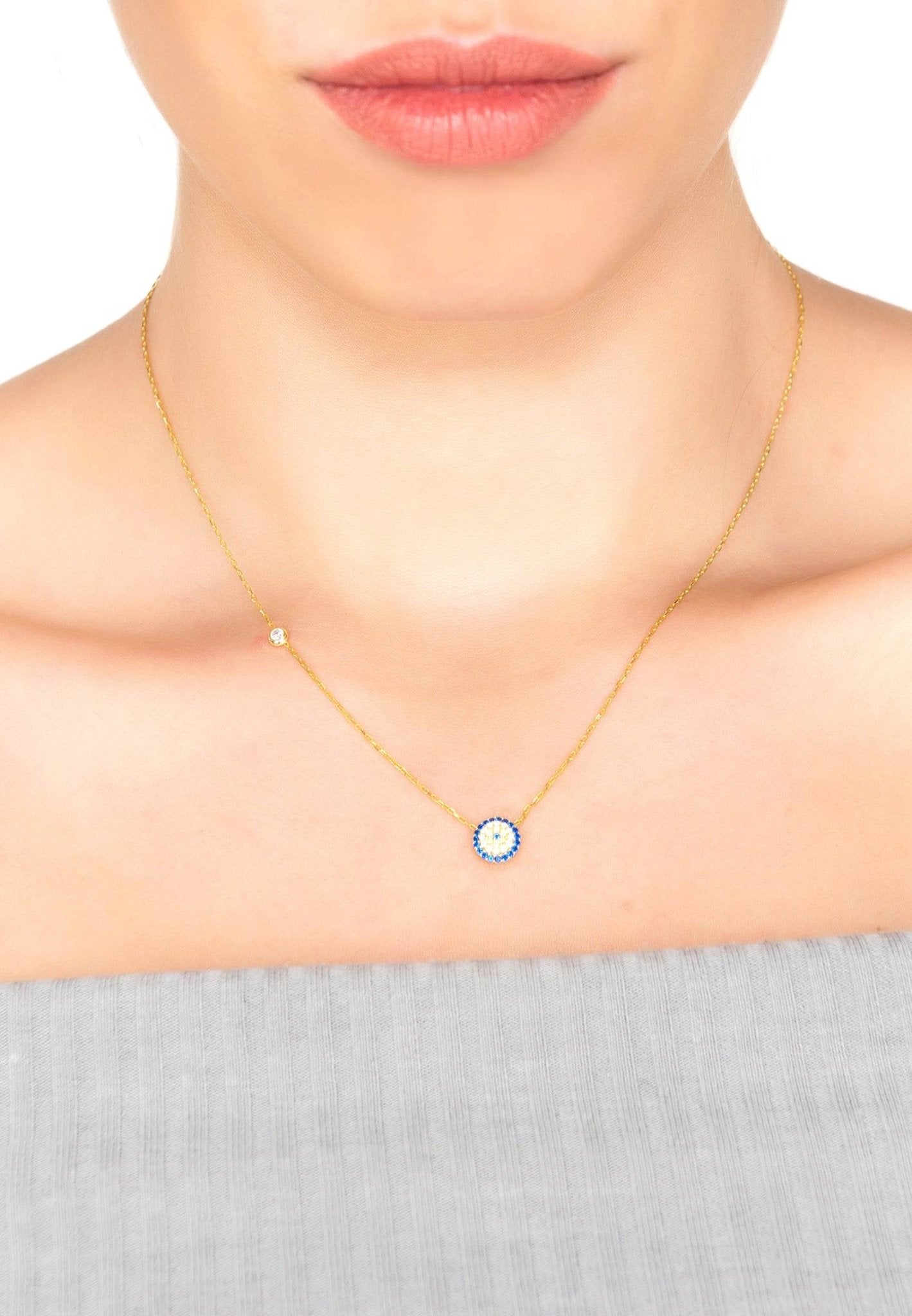 Evil Eye Necklace Gold - LATELITA Necklaces