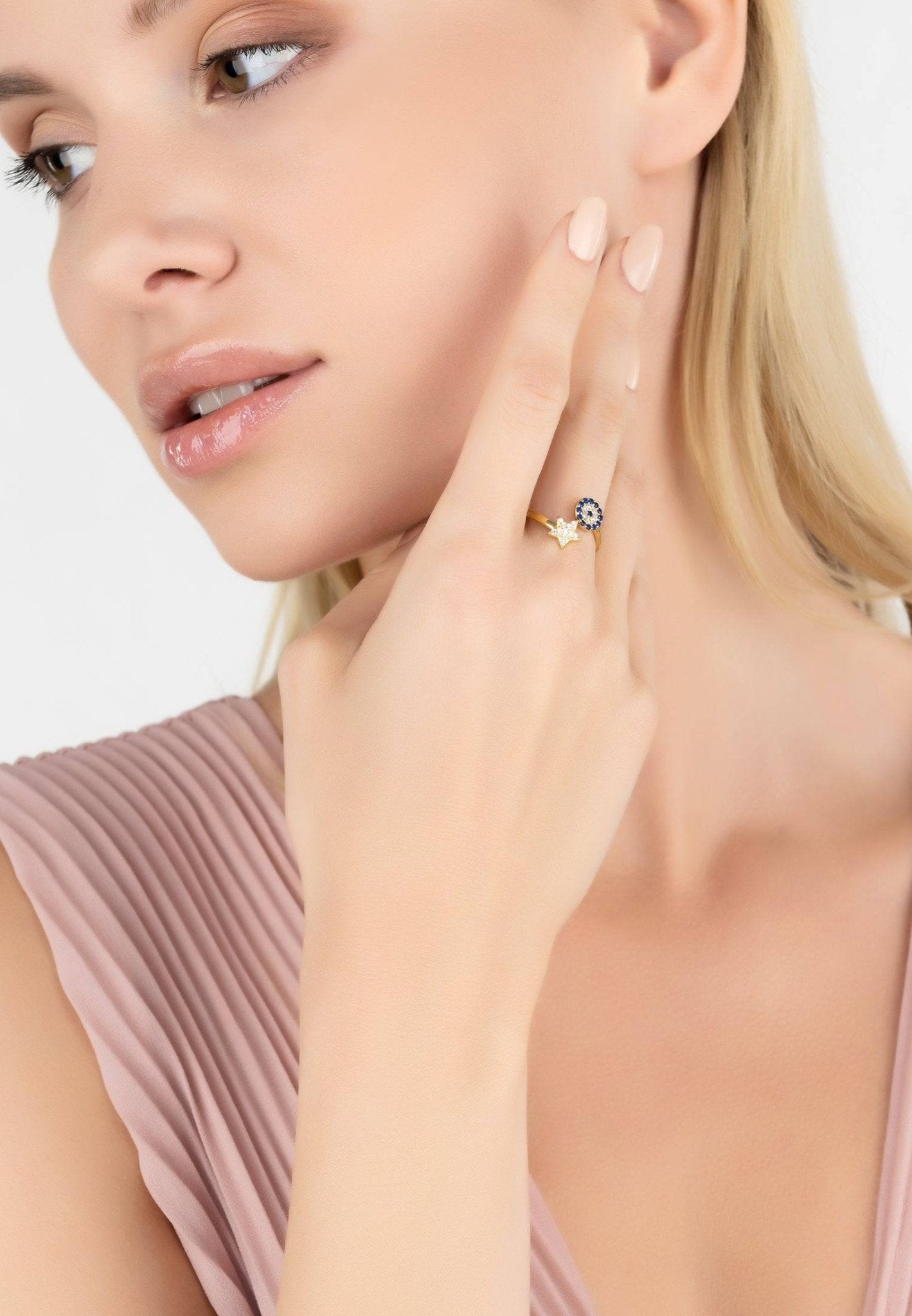 Evil Eye & Star Ring Gold - LATELITA Rings