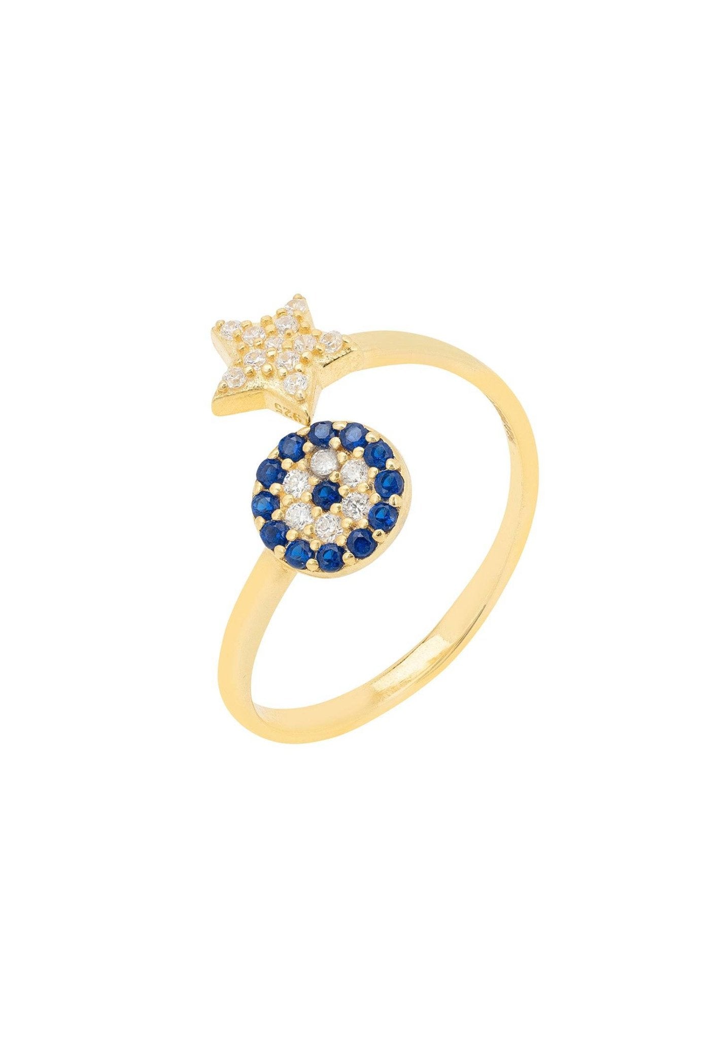 Evil Eye & Star Ring Gold - LATELITA Rings